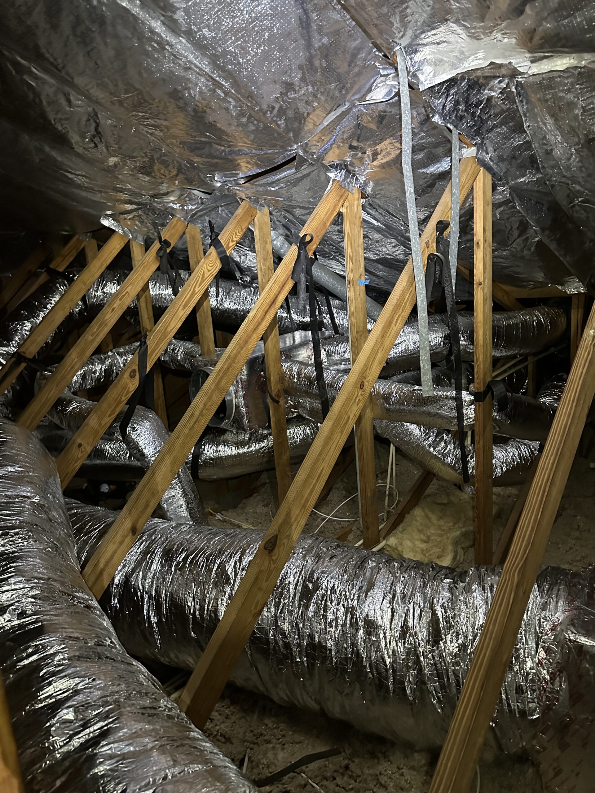 Commercial HVAC duct system installation in progress - Element Air Services